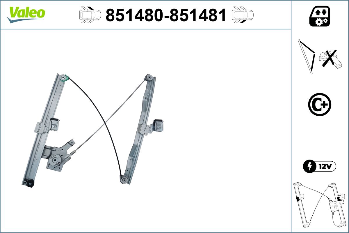 Стеклоподъемник - 851480 VALEO
